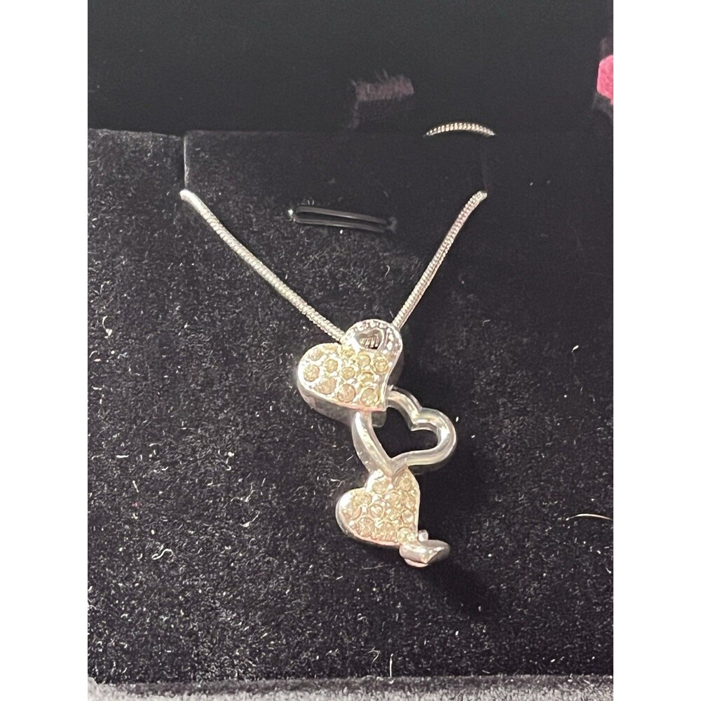 Avon Triple Heart Necklace, Silvertone Great Gift